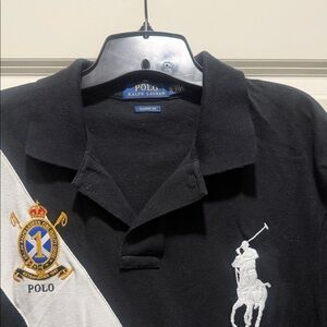 Polo by Ralph Lauren Black Tee with Blue Label